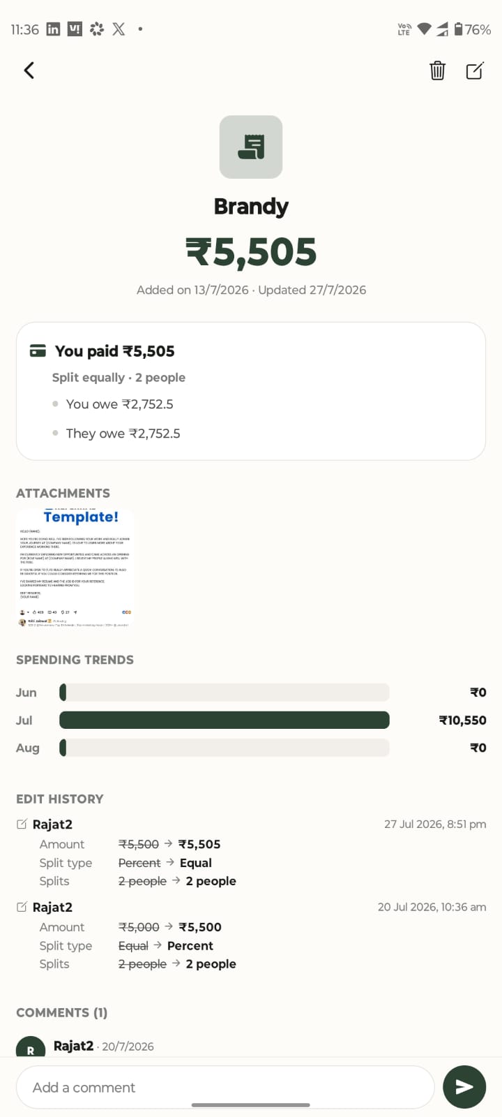 Add Group Expense